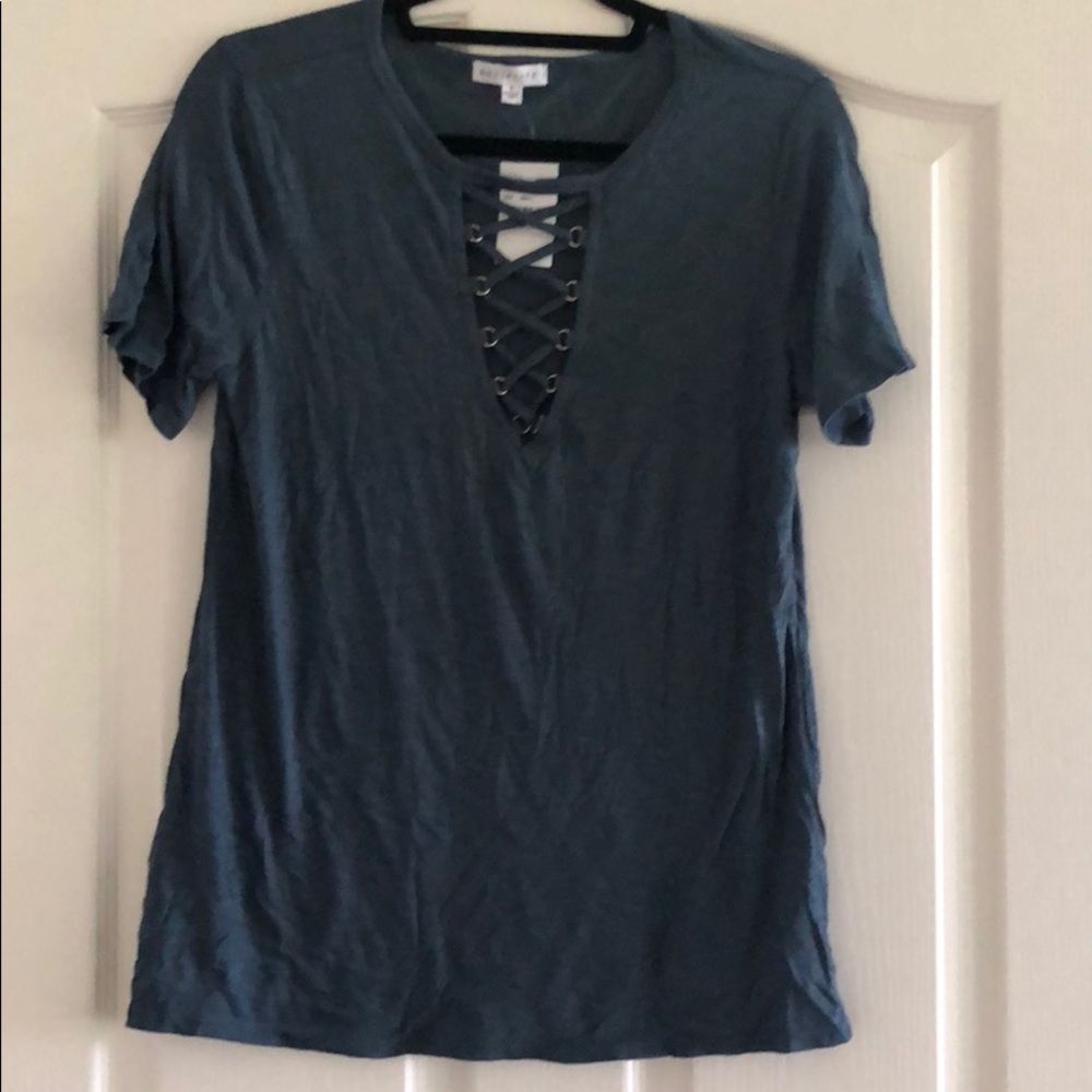 NWT Lace Up Tee